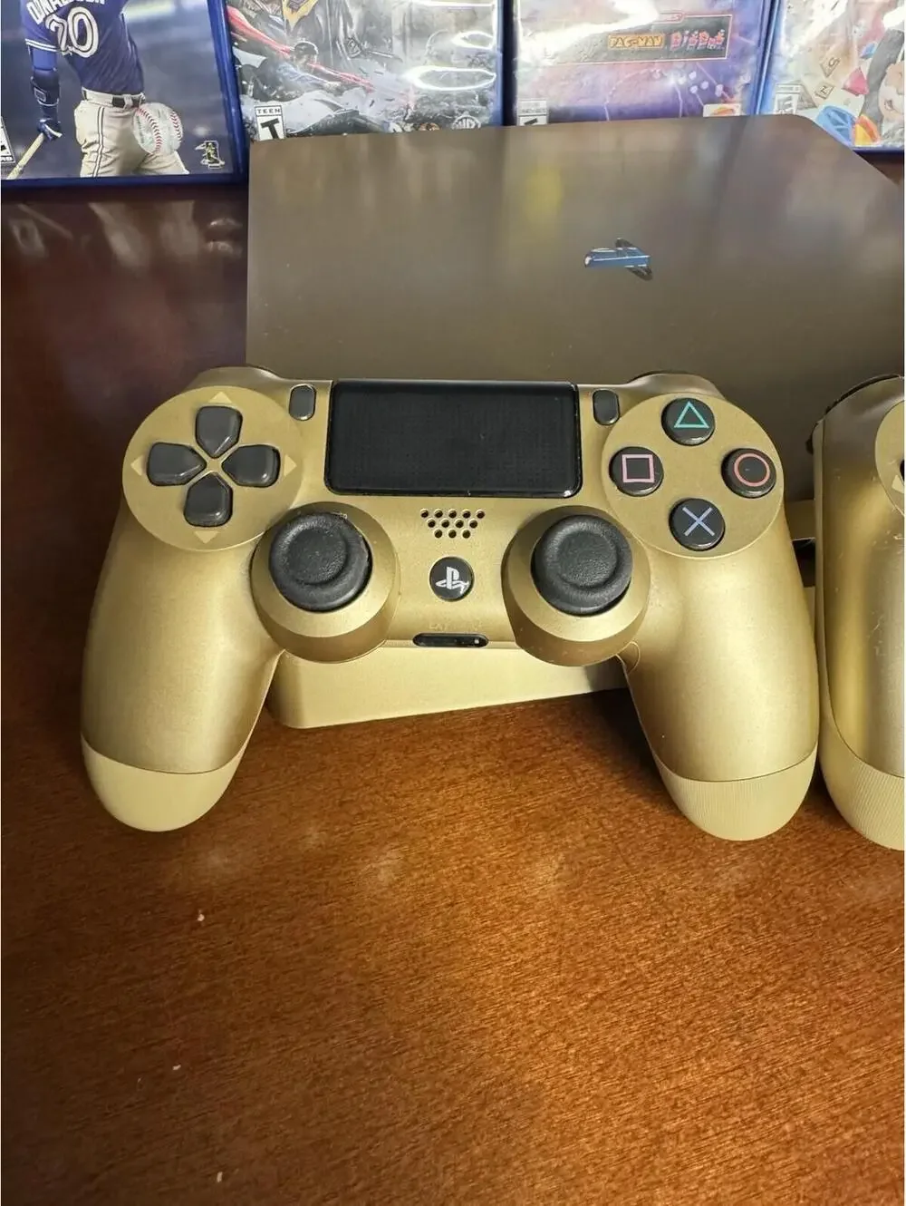 Sony PlayStation 4 PS4 Slim 1TB Gold Console CUH-2015B w/ 2 Gold Controllers